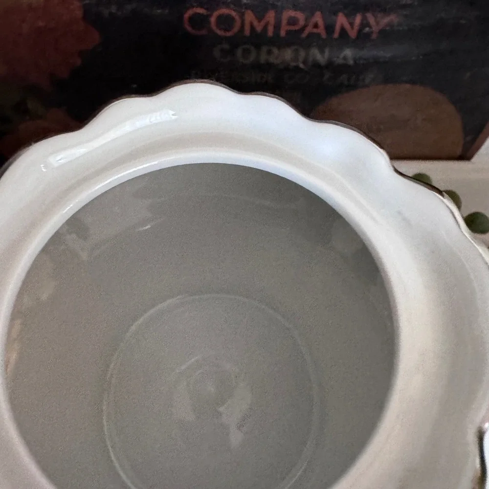 Johann Haviland Blue Garland Sugar Bowl with Lid Bavaria Germany Platinum Trim